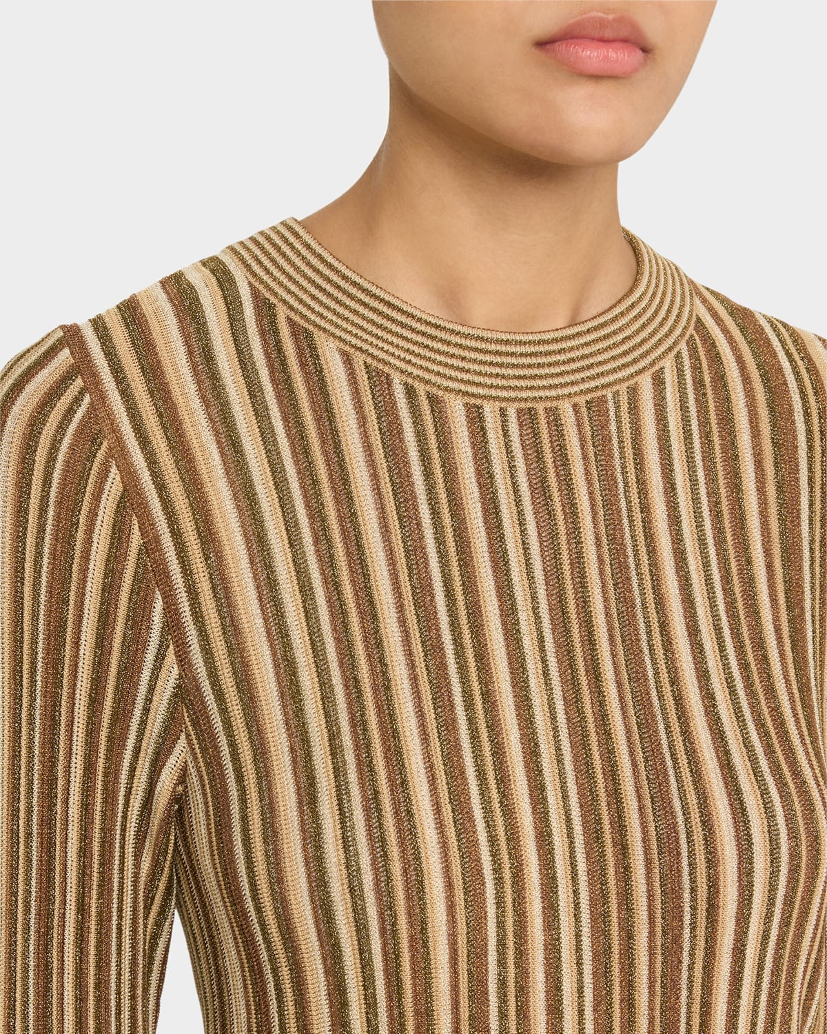 Jane Stripe Long-Sleeve Mini Dress - 6