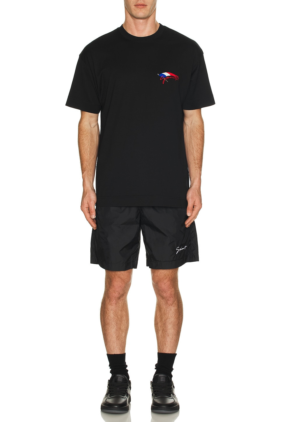 Long Logo Embroidery Swim Short - 5