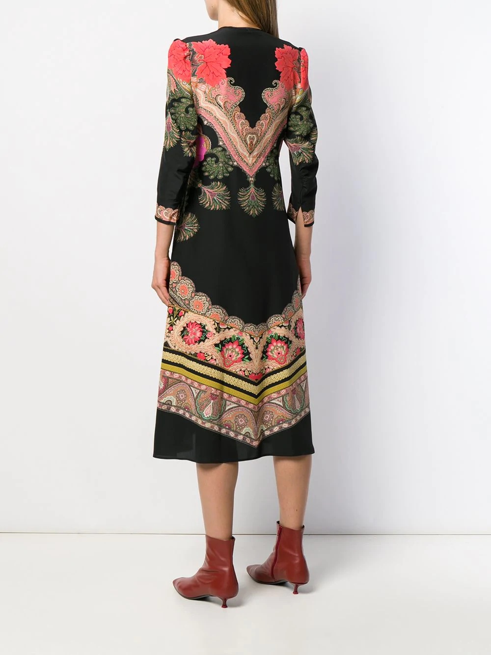 fit and flare paisley dress - 4