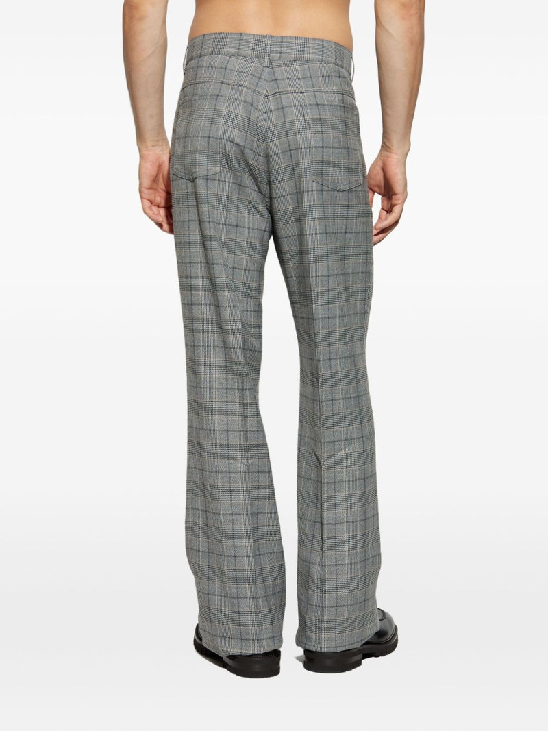 checked flared trousers 4