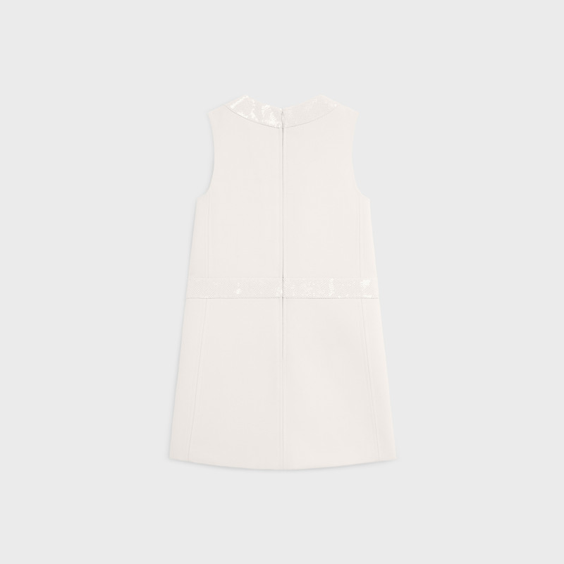 CELINE mini trapeze dress in double faced wool crepe outlook