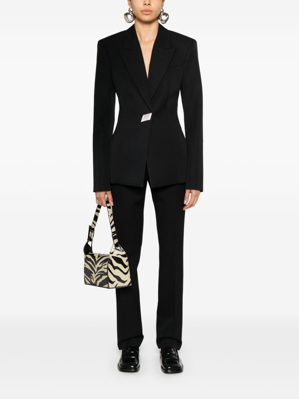 single-breasted virgin-wool blazer - 2