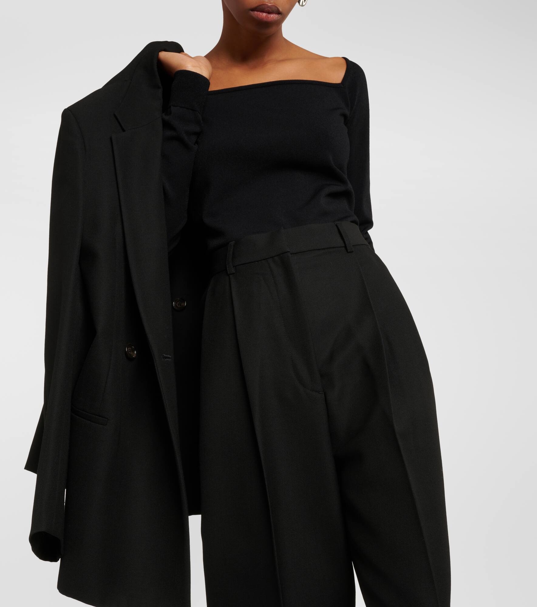 High-rise cropped straight pants - 4