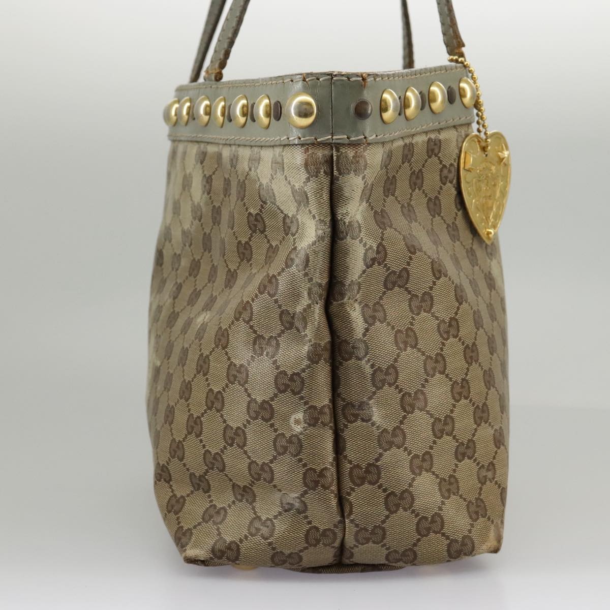 GUCCI GG Crystal Tote Bag Beige Gold - 5