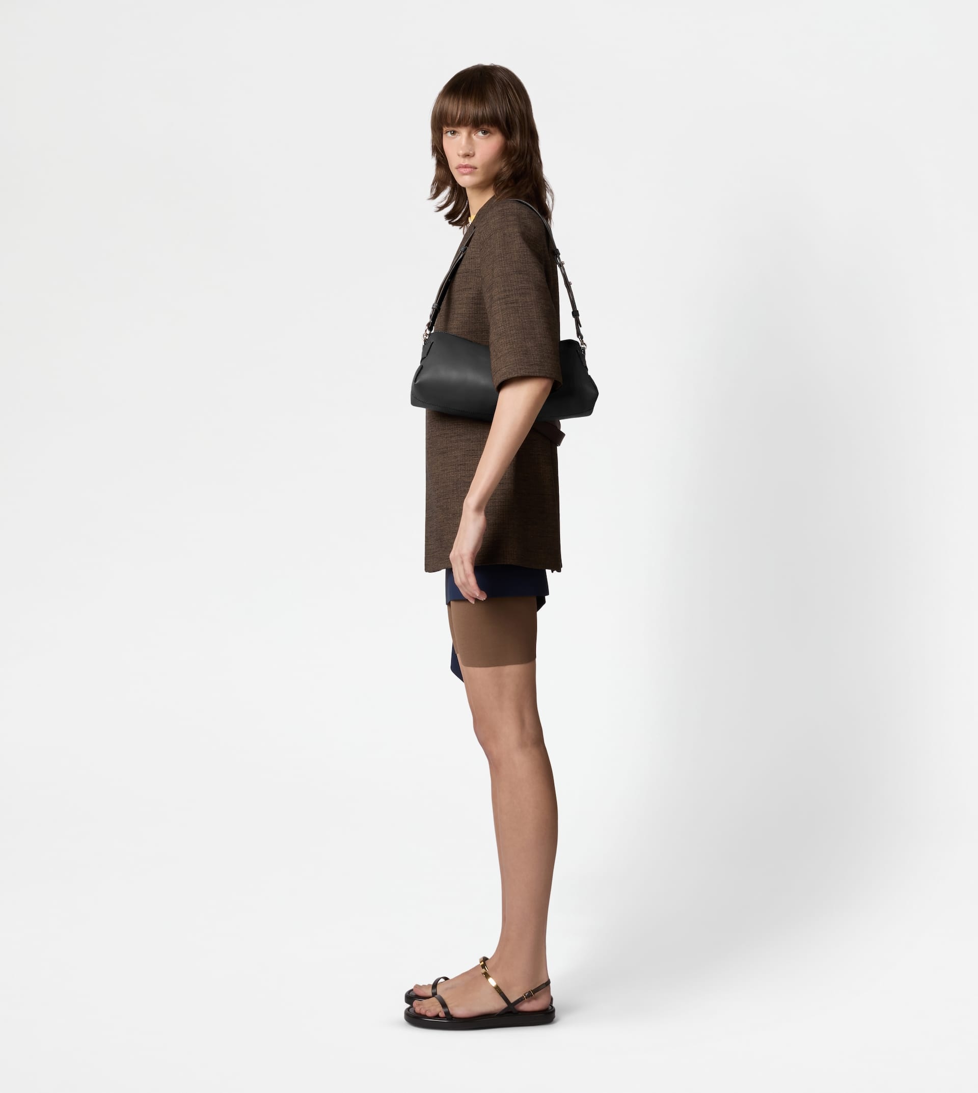 TOD'S DI BAG SWING SHOULDER BAG IN LEATHER MINI - BLACK - 7