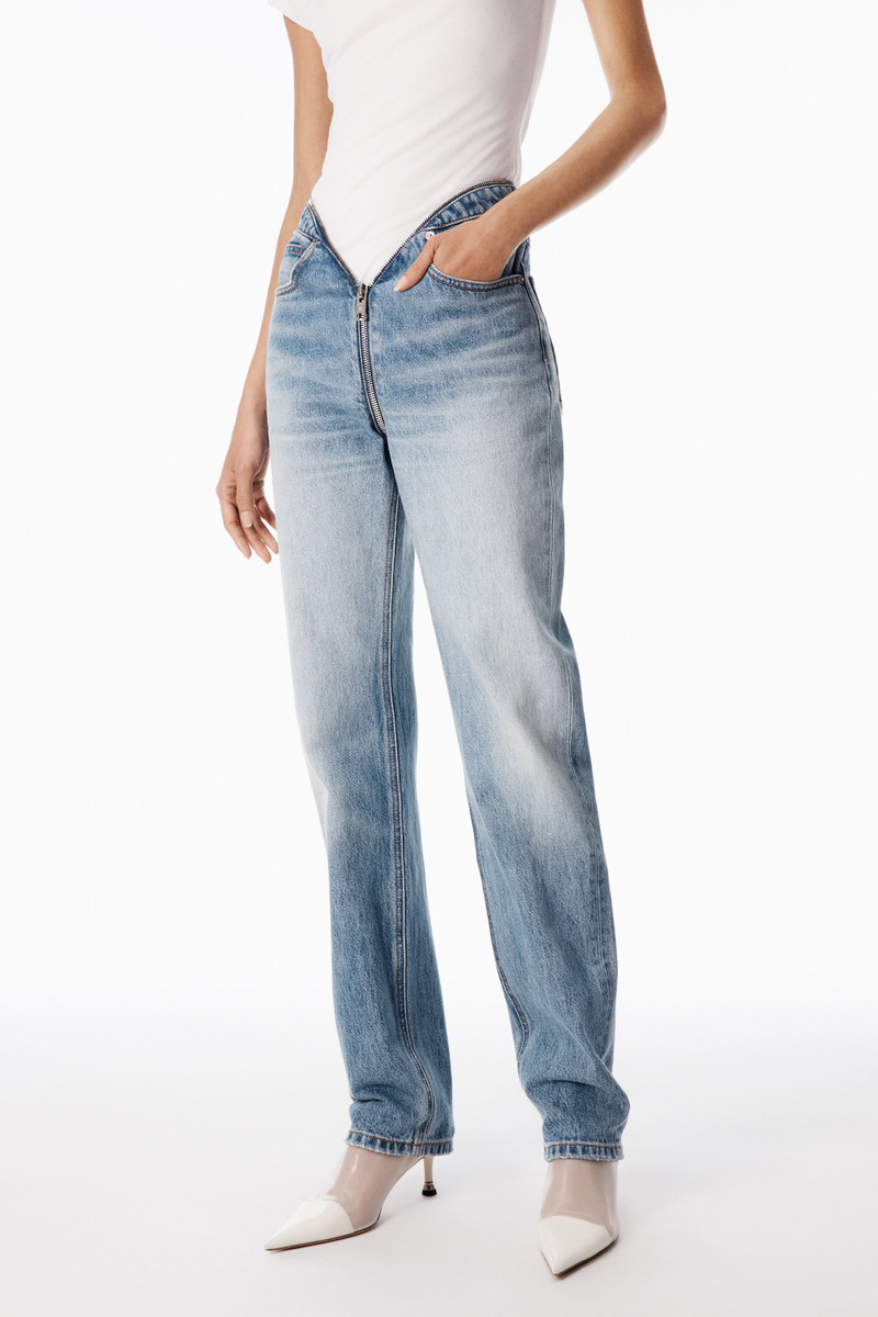 Zip Waistband Dipped V Jean 3