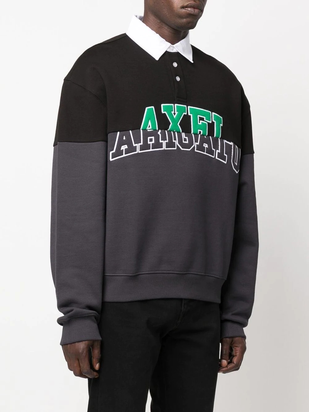 polo-collar sweatshirt - 3