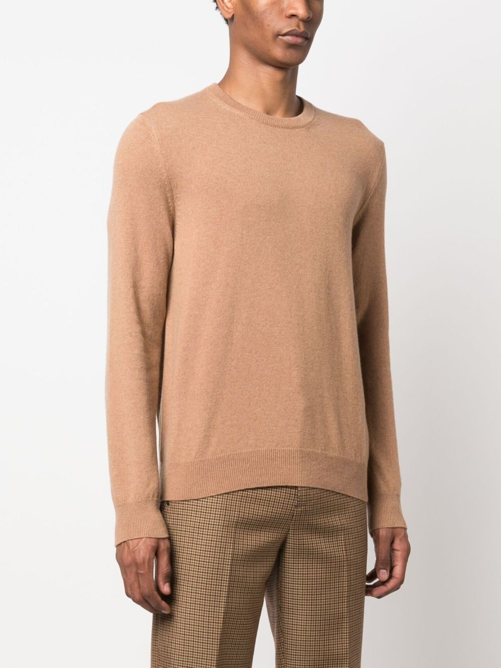 Gucci Men Cashmere Sweater With Gucci Patch - 3