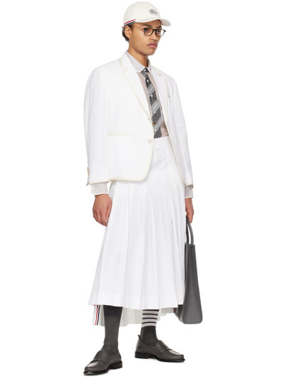 Thom Browne Gray Pleated Varsity Loafers outlook