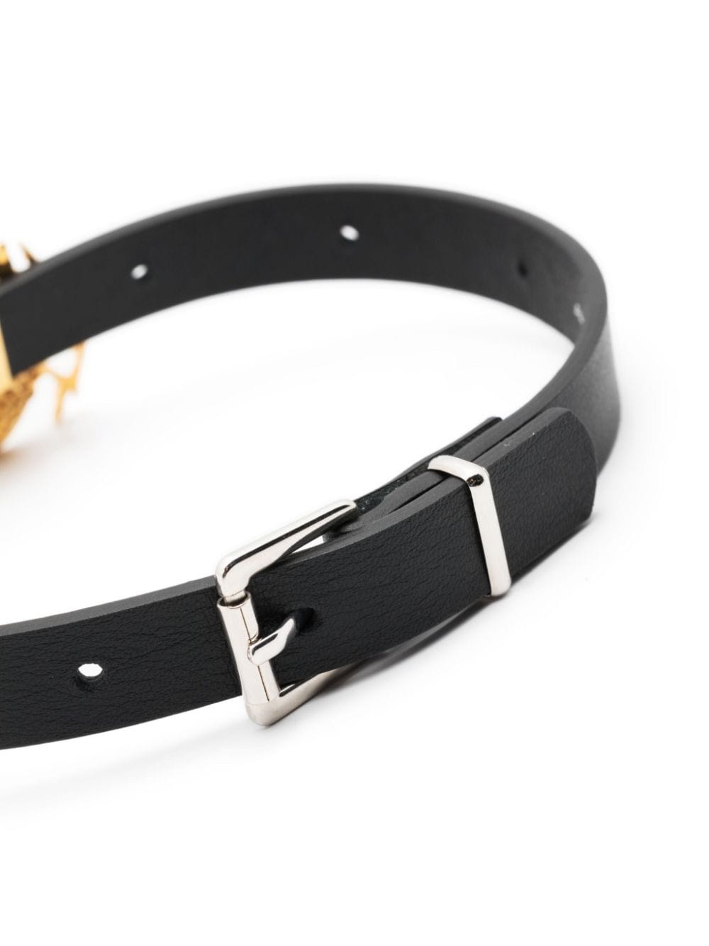 spider-motif leather bracelet - 3