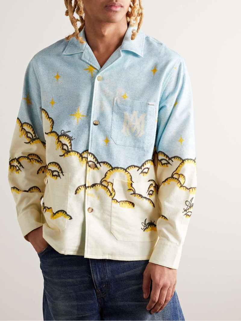 Sunscape Camp-Collar Printed Cotton-Flannel Shirt 3