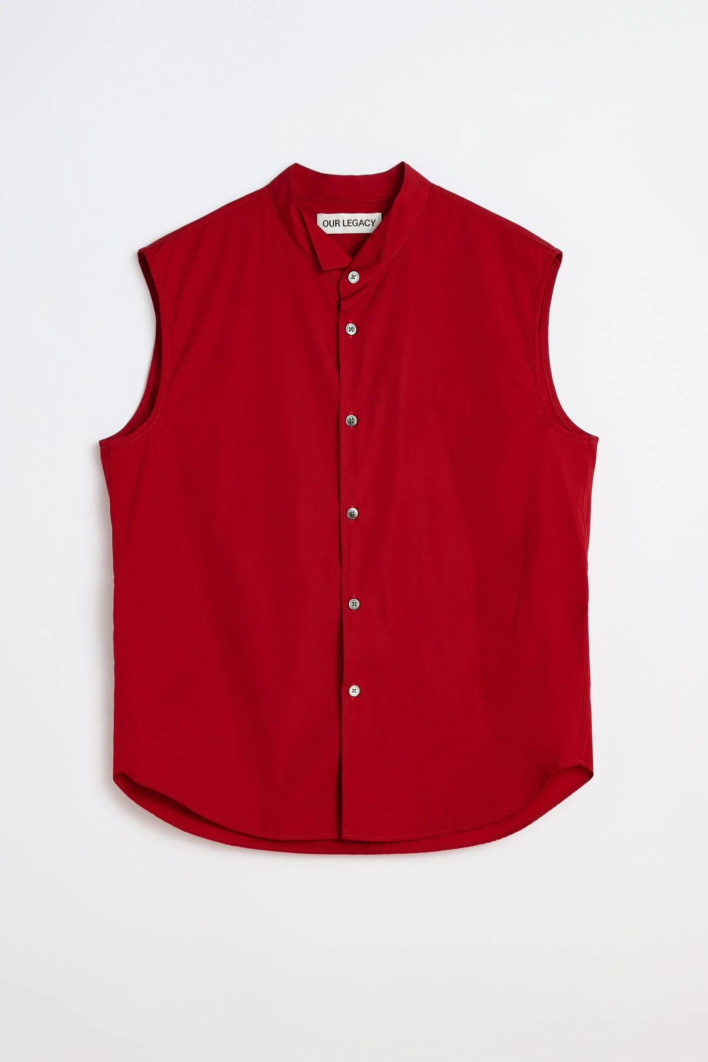 Wing Shirt Sleeveless Lipstick Red Super Poplin - 1