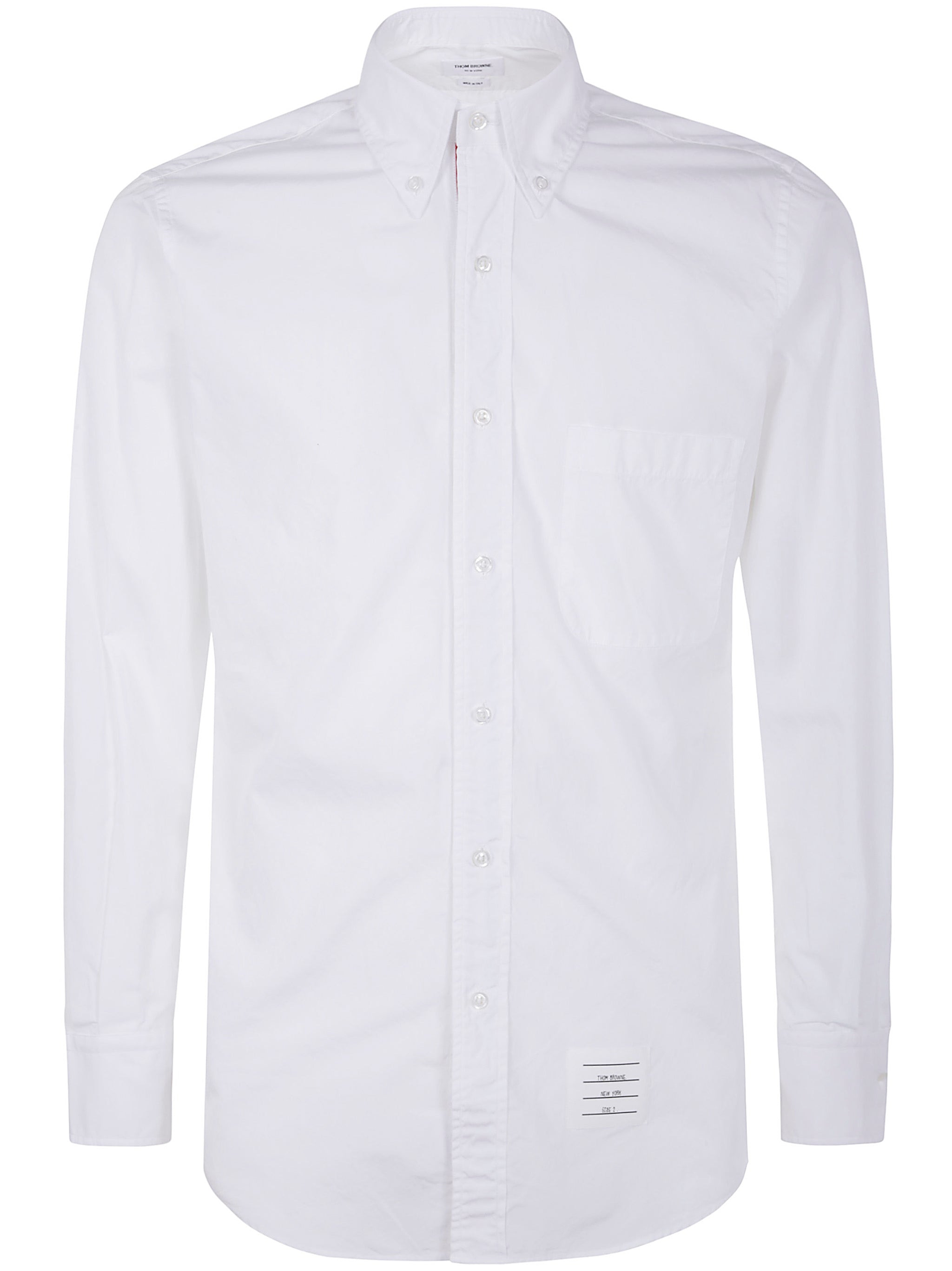 Thom Browne Men Classic L/S Bd Pc Shirt W/ Cf Gg Placket In Solid Poplin - 6