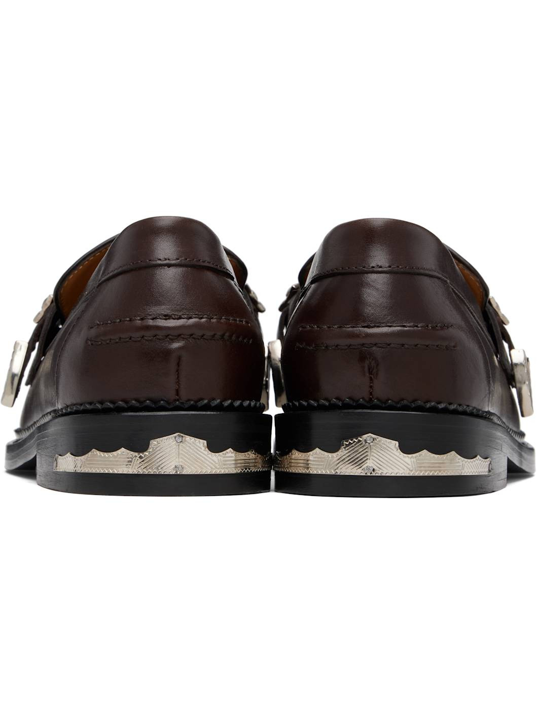 SSENSE Exclusive Brown Metal Loafers - 2