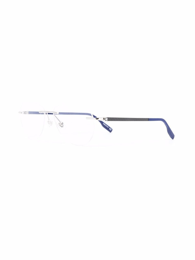 Montblanc matte-effect frameless glasses outlook
