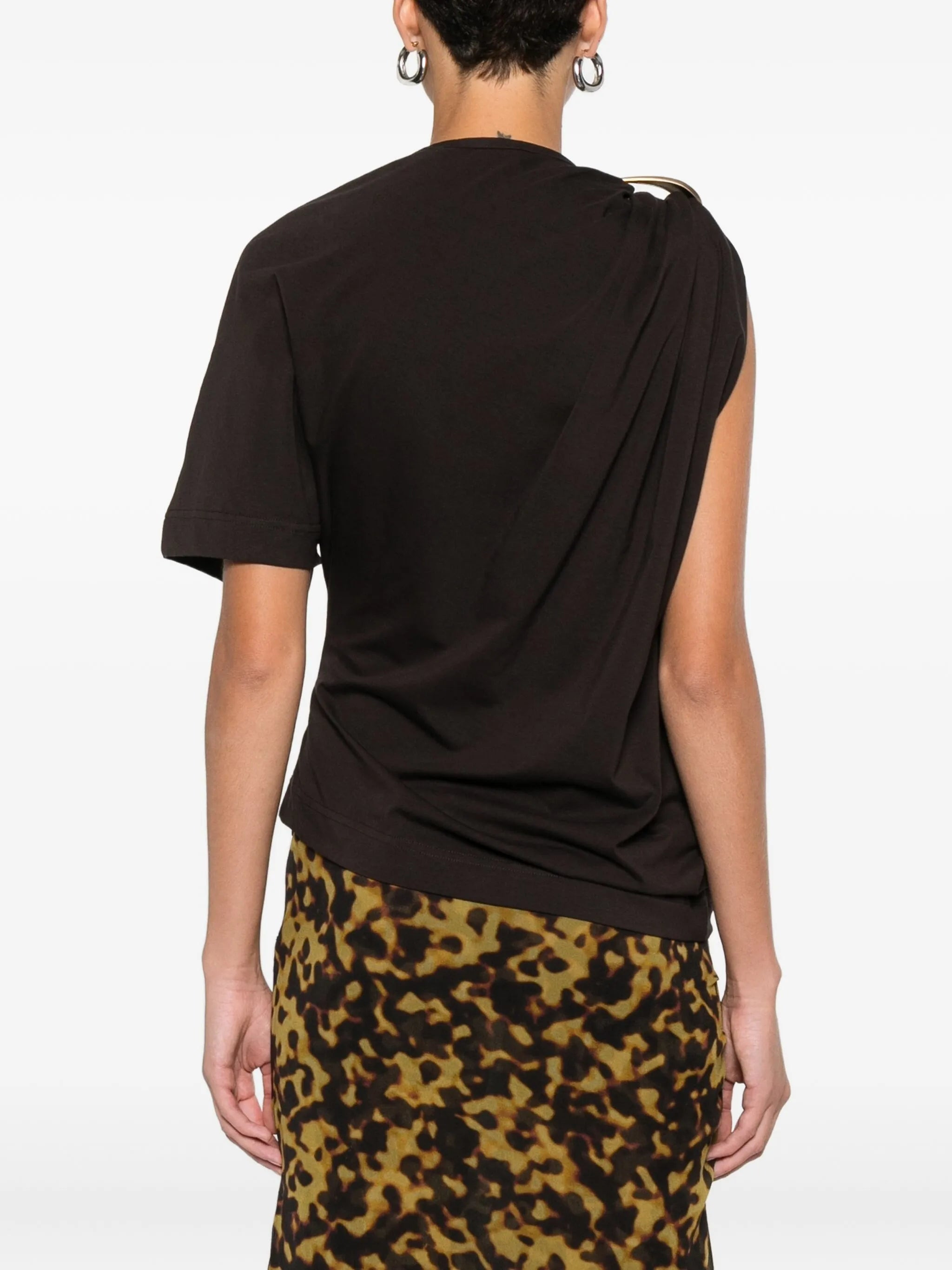 draped ring-detail top - 4