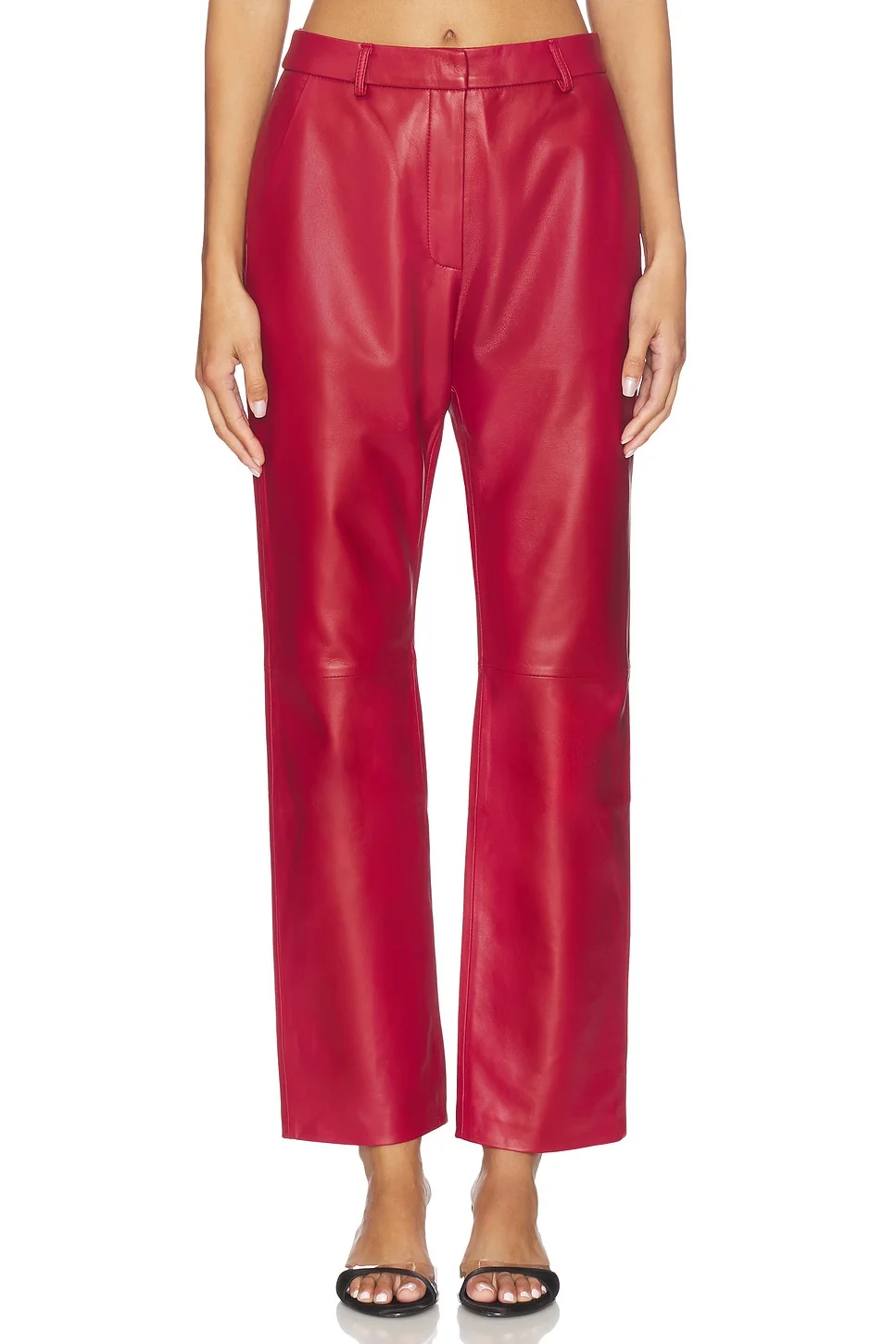 Leather Straight Leg Pant - 1
