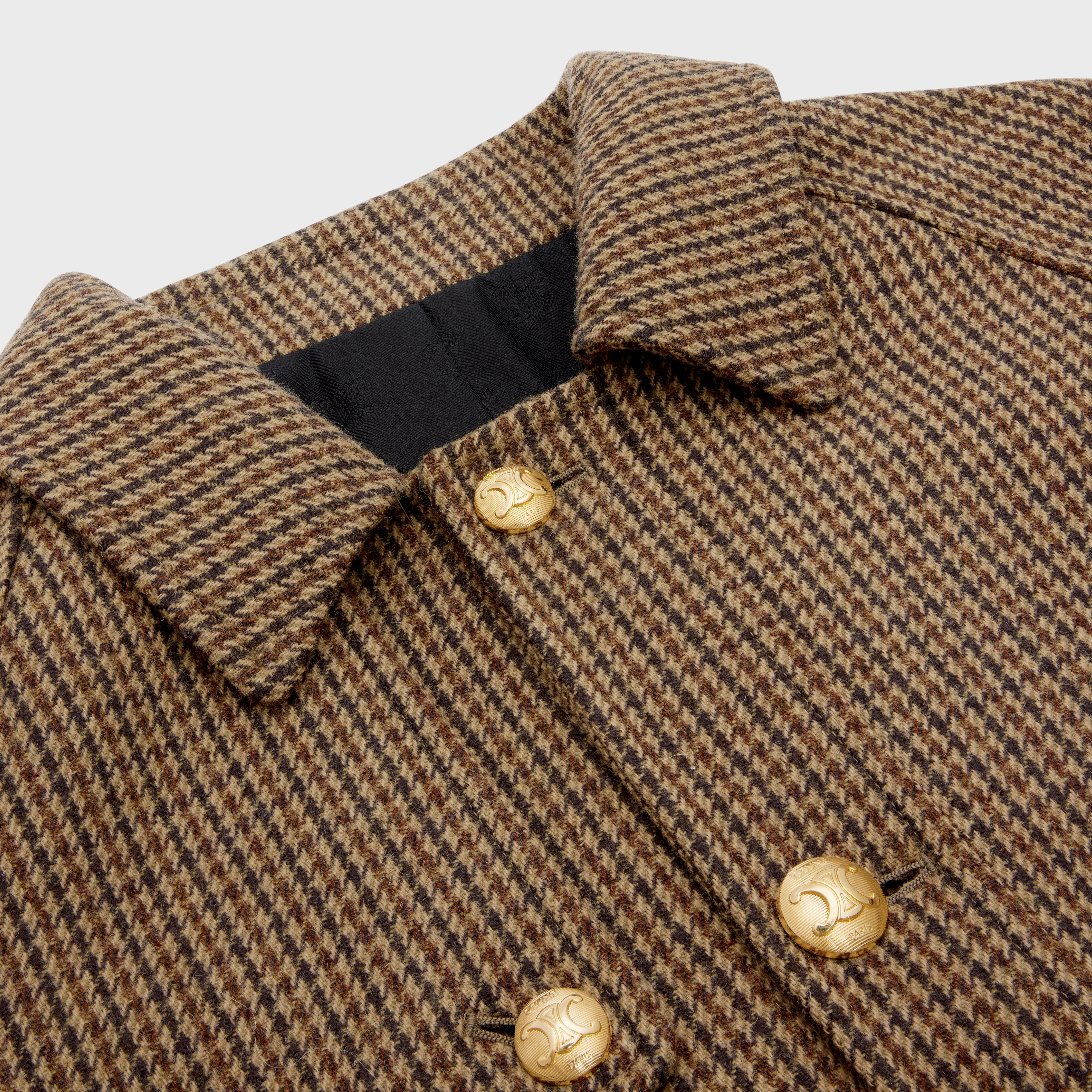 Mac coat in houndstooth wool - 3