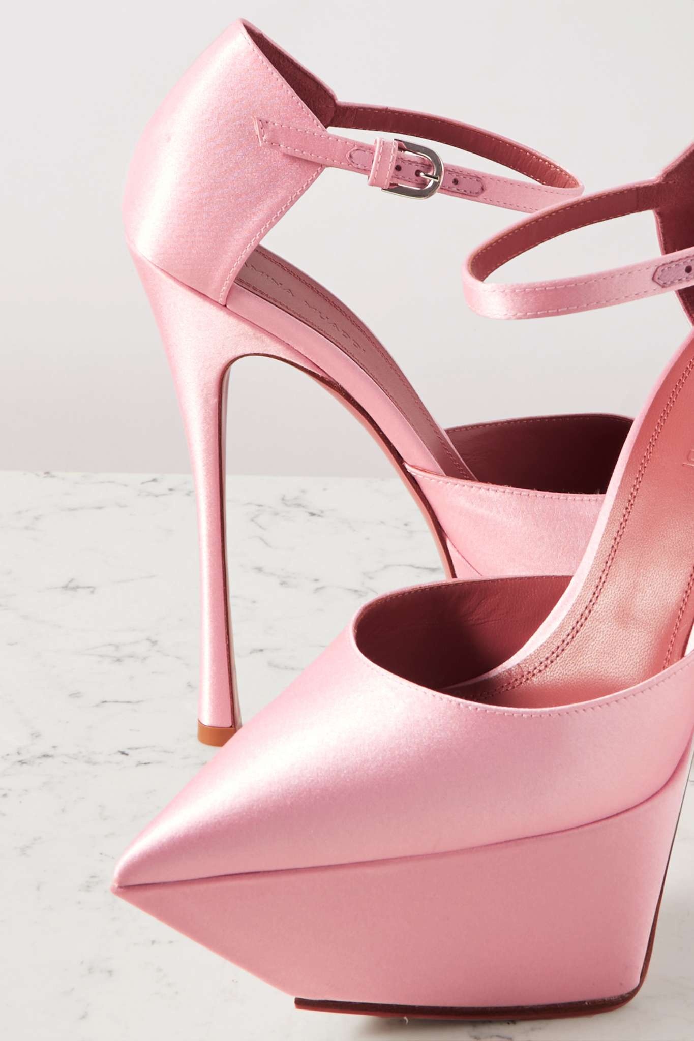 Angelica Plateau satin platform pumps - 4