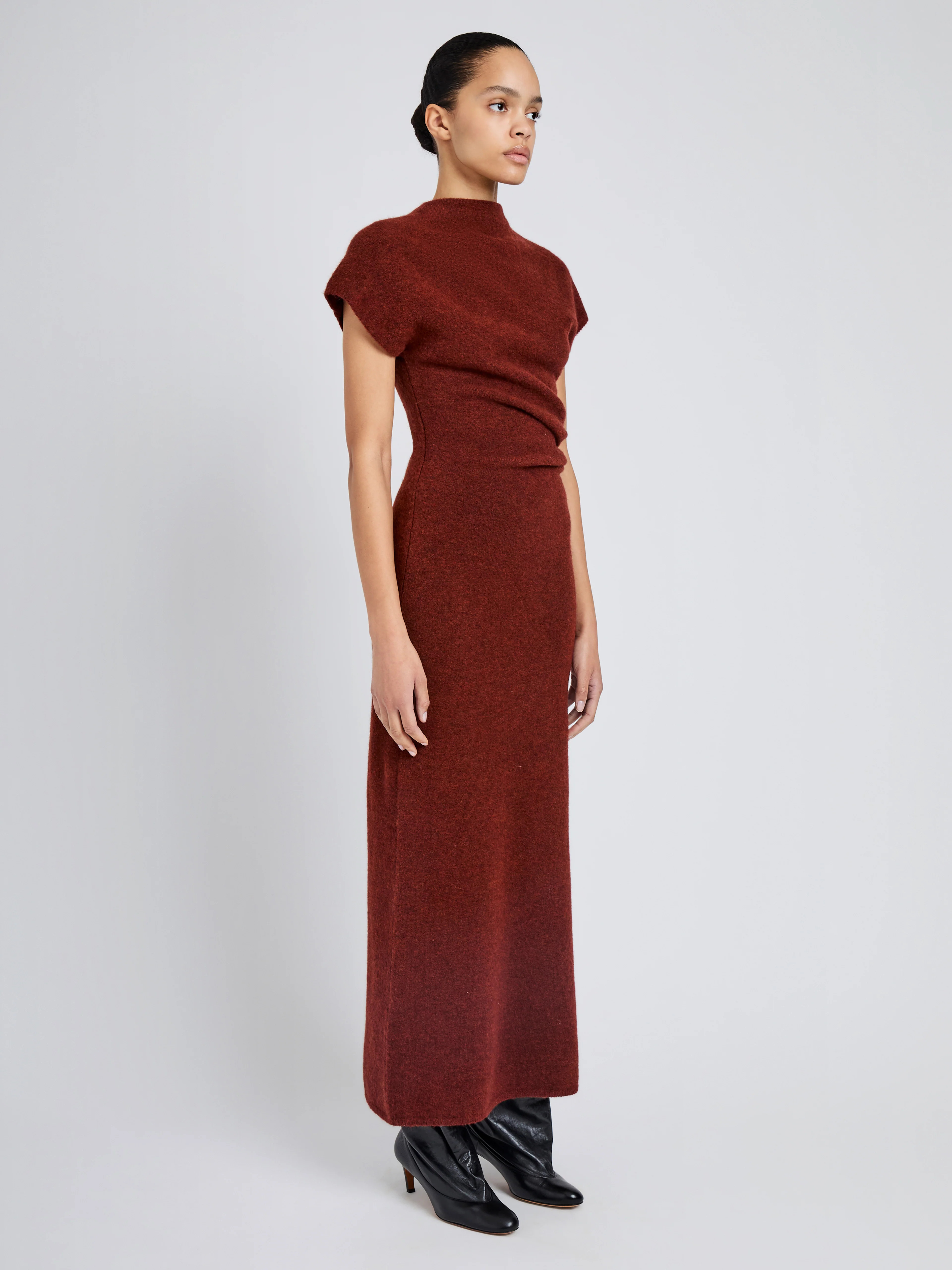 Abie Dress in Clean Boiled Wool - 3