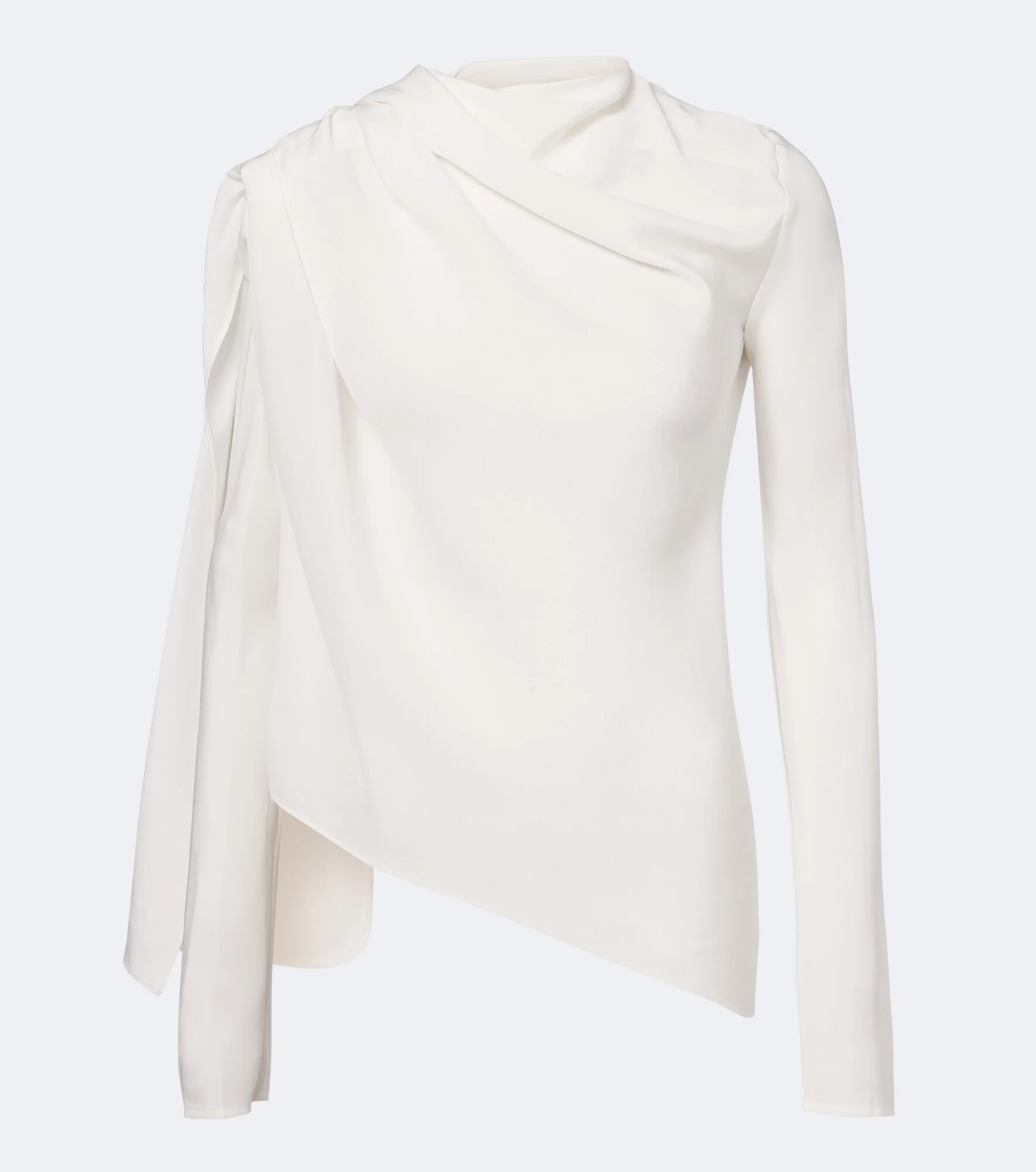 Maevi draped caped silk top - 1