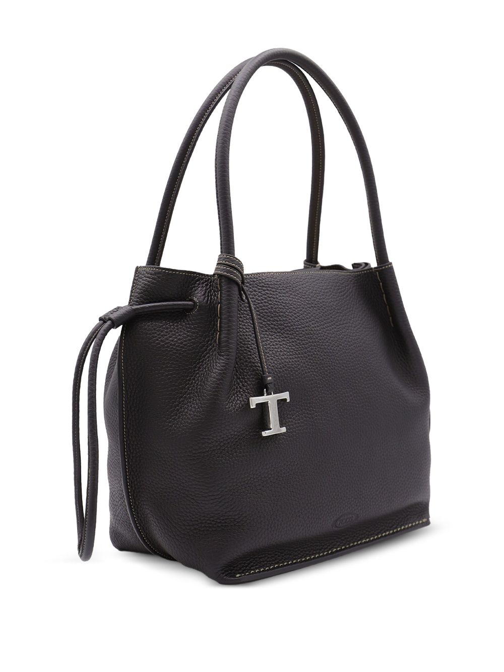 drawstring leather tote bag - 3
