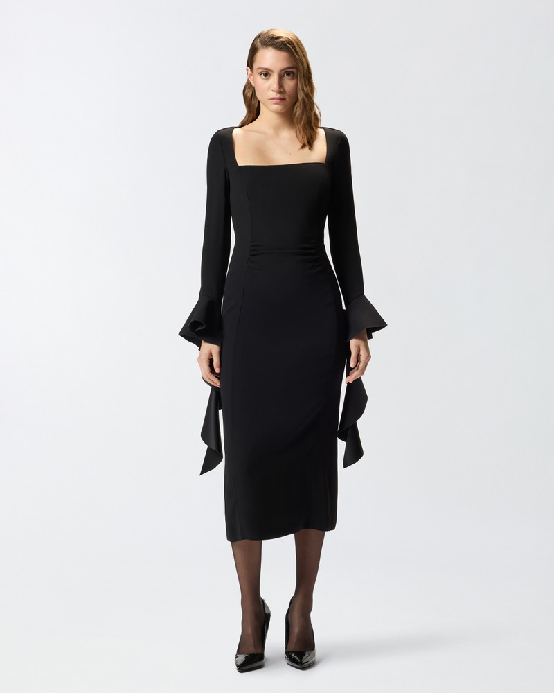 PINKO FITTED DRESS WITH FLOUNCES outlook