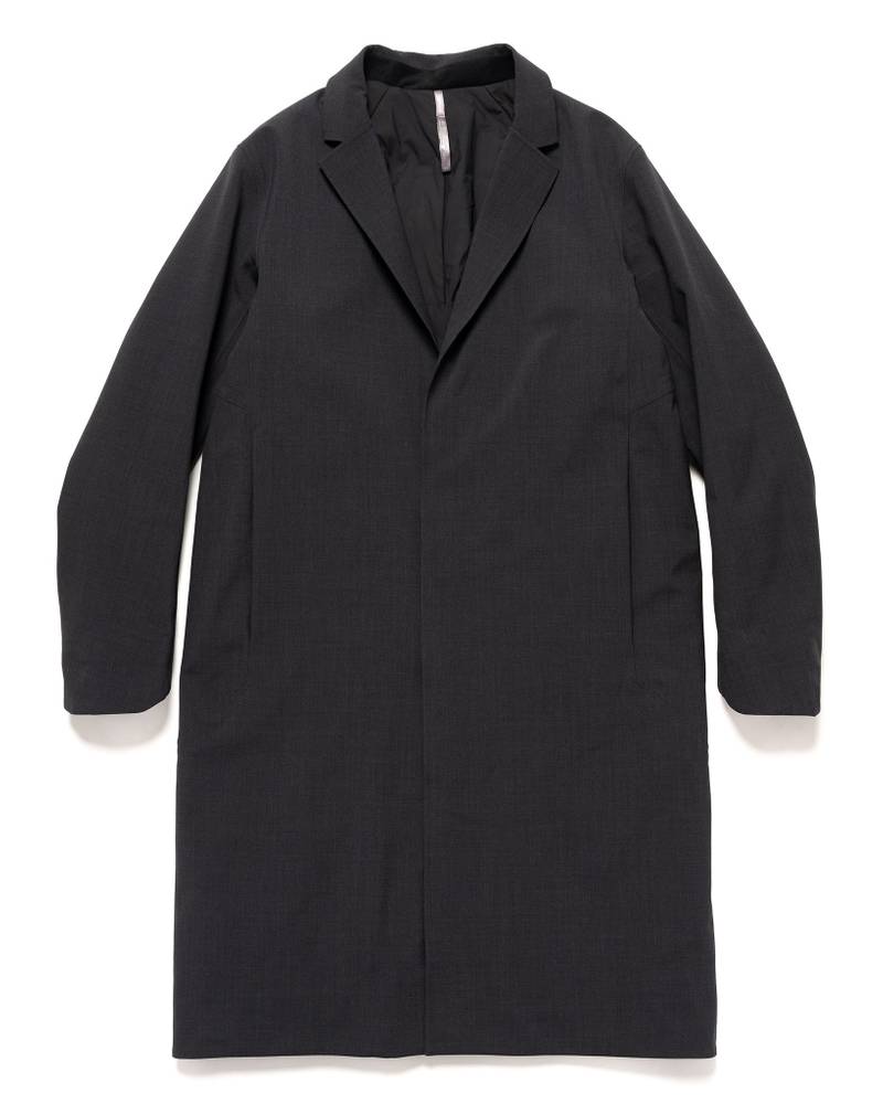 LENAN INSULATED TECH WOOL TOPCOAT BLACK 1
