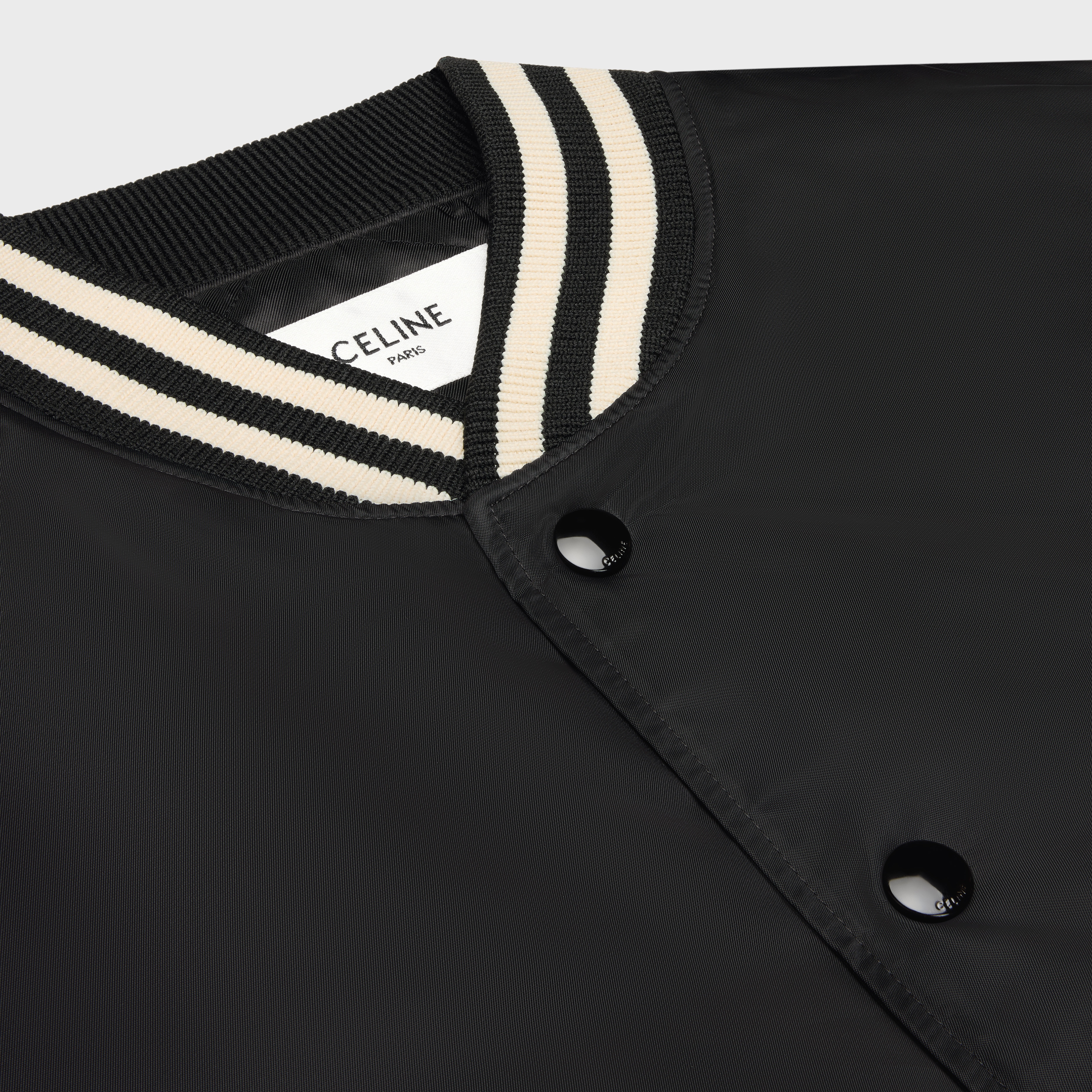 loose celine teddy jacket in nylon - 3