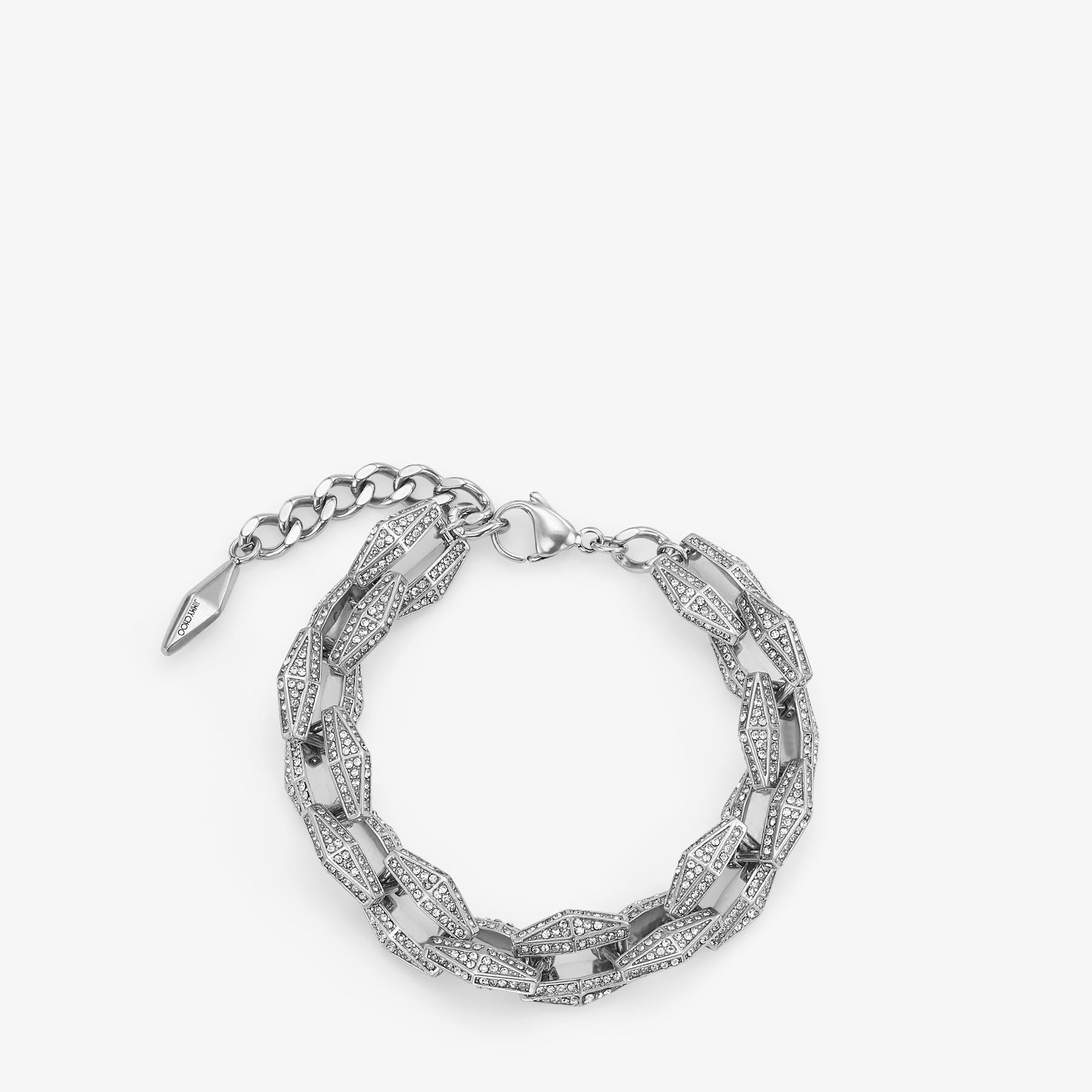 Diamond Chain Bracelet
Silver-Finish Chain Bracelet with Pave Crystals - 1