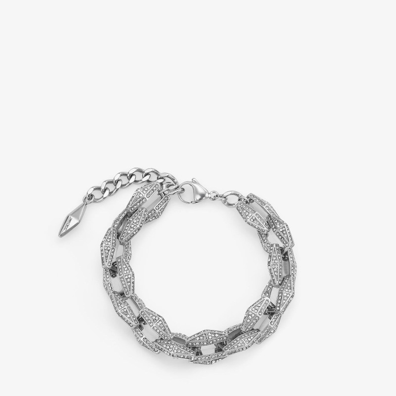 Diamond Chain Bracelet
Silver-Finish Chain Bracelet with Pave Crystals 1