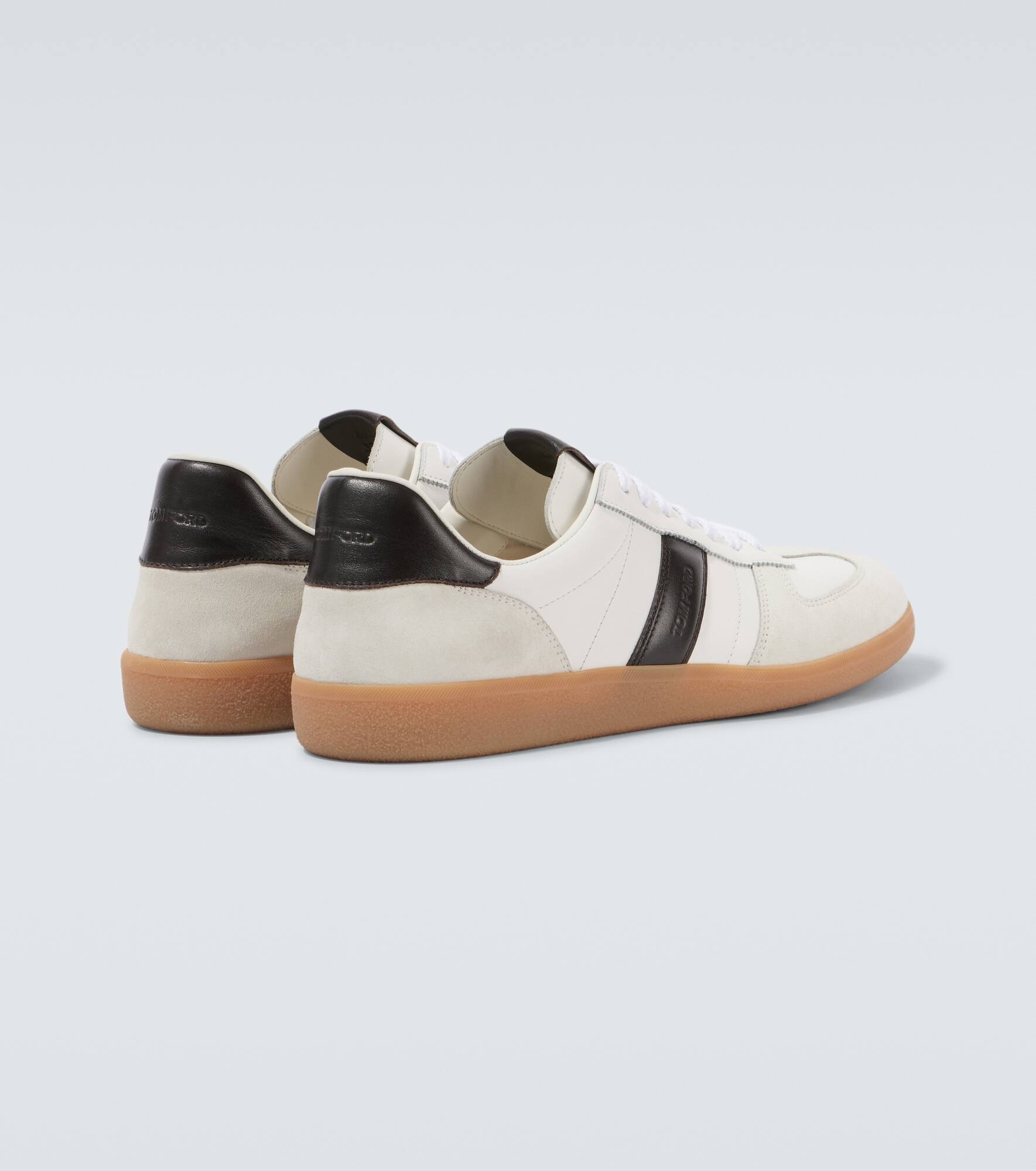 Archer suede-trimmed leather sneakers - 6