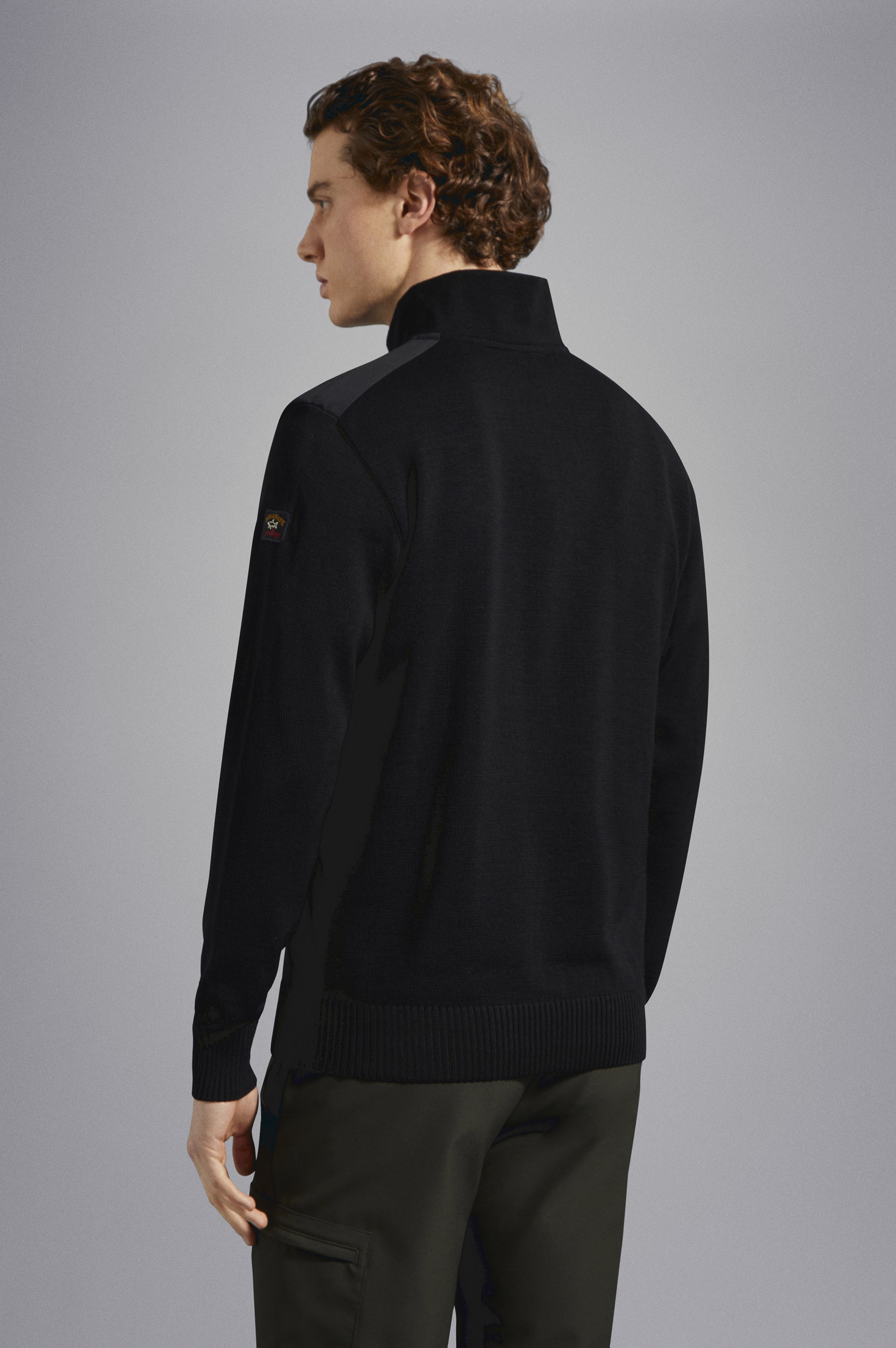 BRETAGNE WOOL HALF ZIP SWEATER WITH ICONIC BADGE - 3