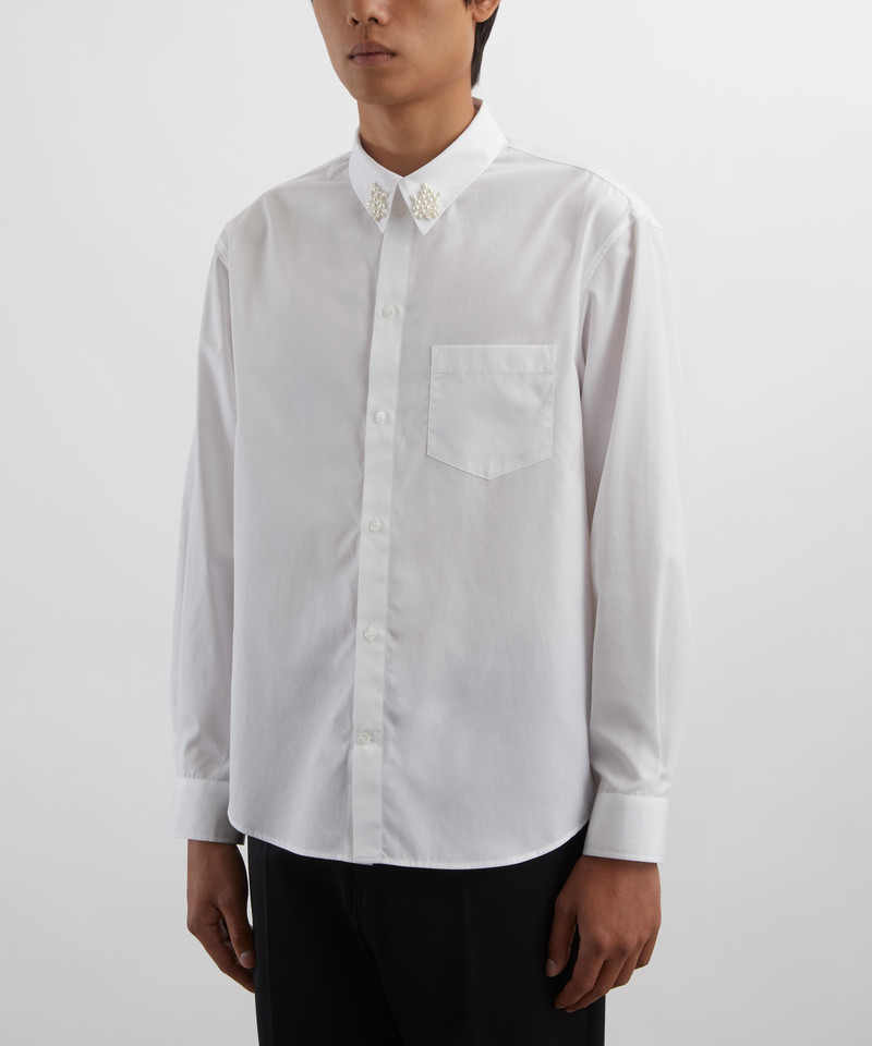 Simone Rocha Beaded Flower Cluster Classic Shirt outlook