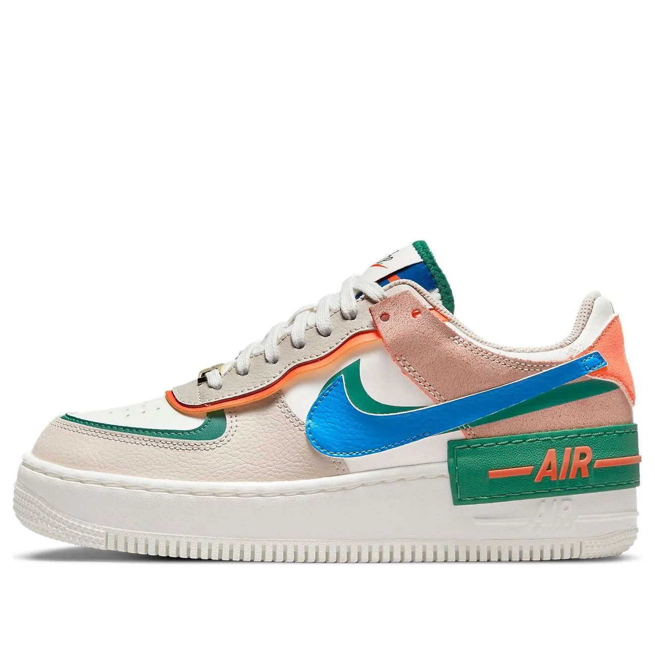 (WMNS) Nike Air Force 1 Shadow 'Sail Signal Blue Green' CI0919-109 - 1