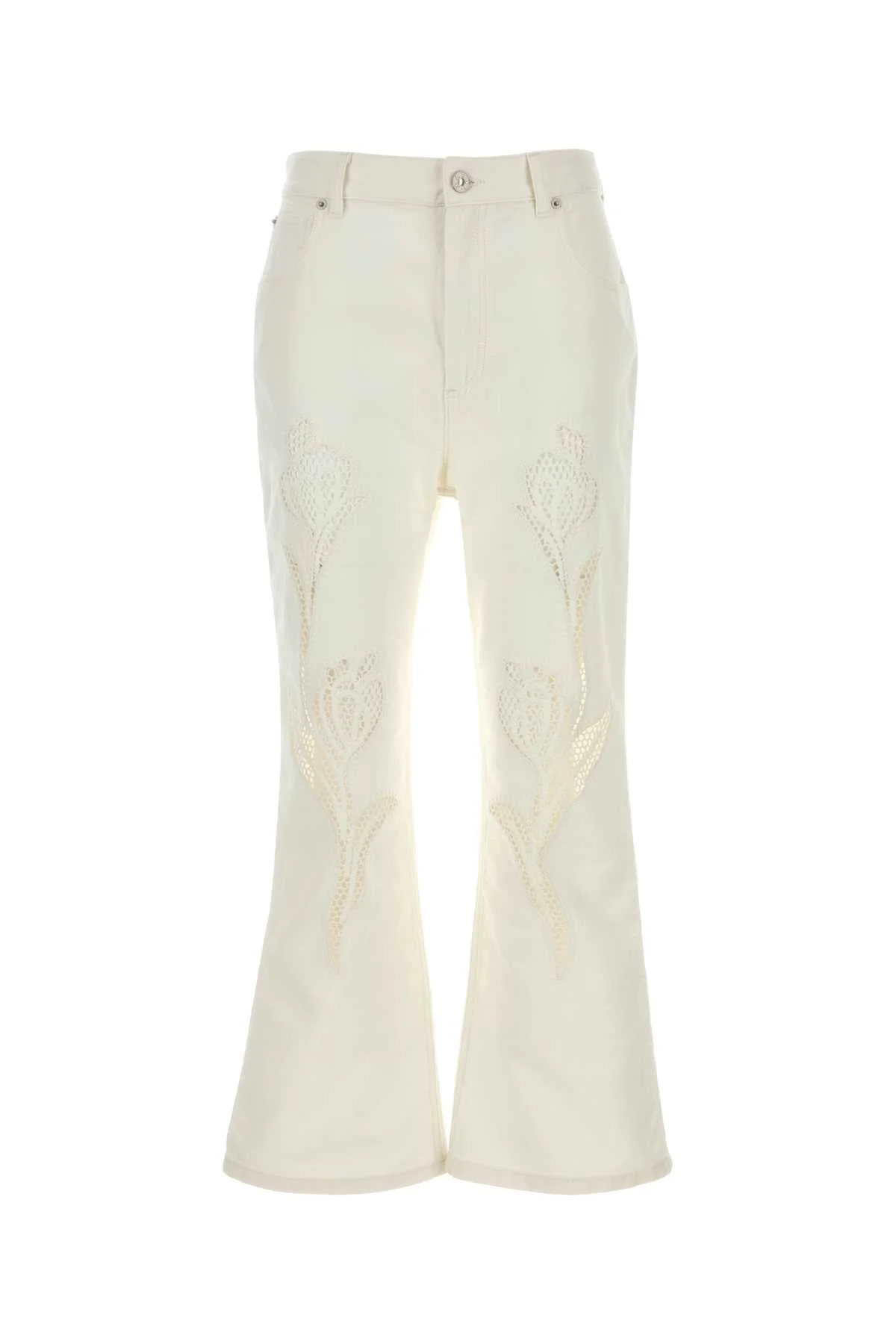 Marni Embellished Denim Jeans — White - 1