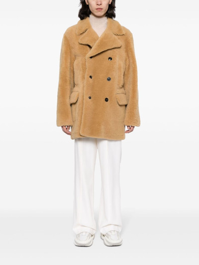 AMIRI double-breasted shearling coat outlook