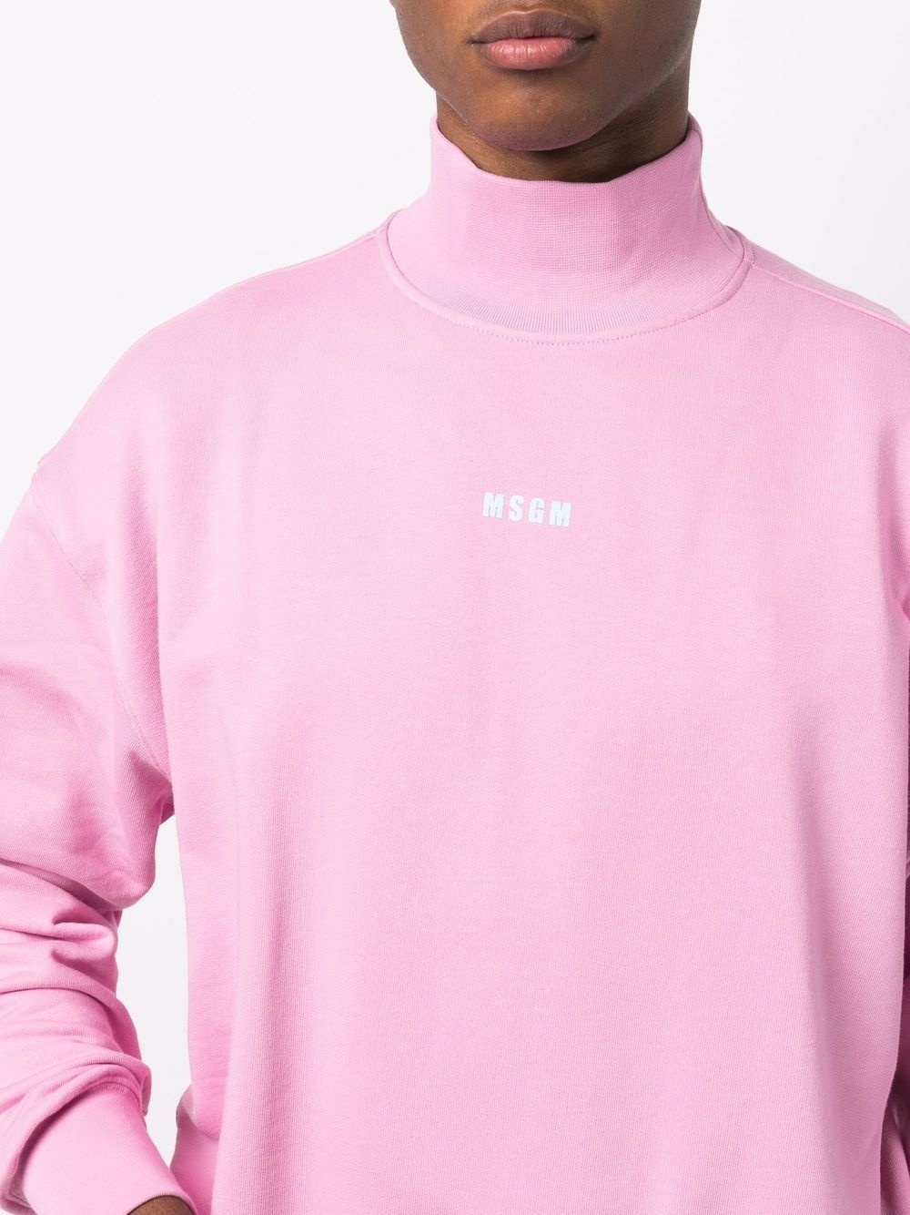 logo-print mock-neck sweatshirt - 5