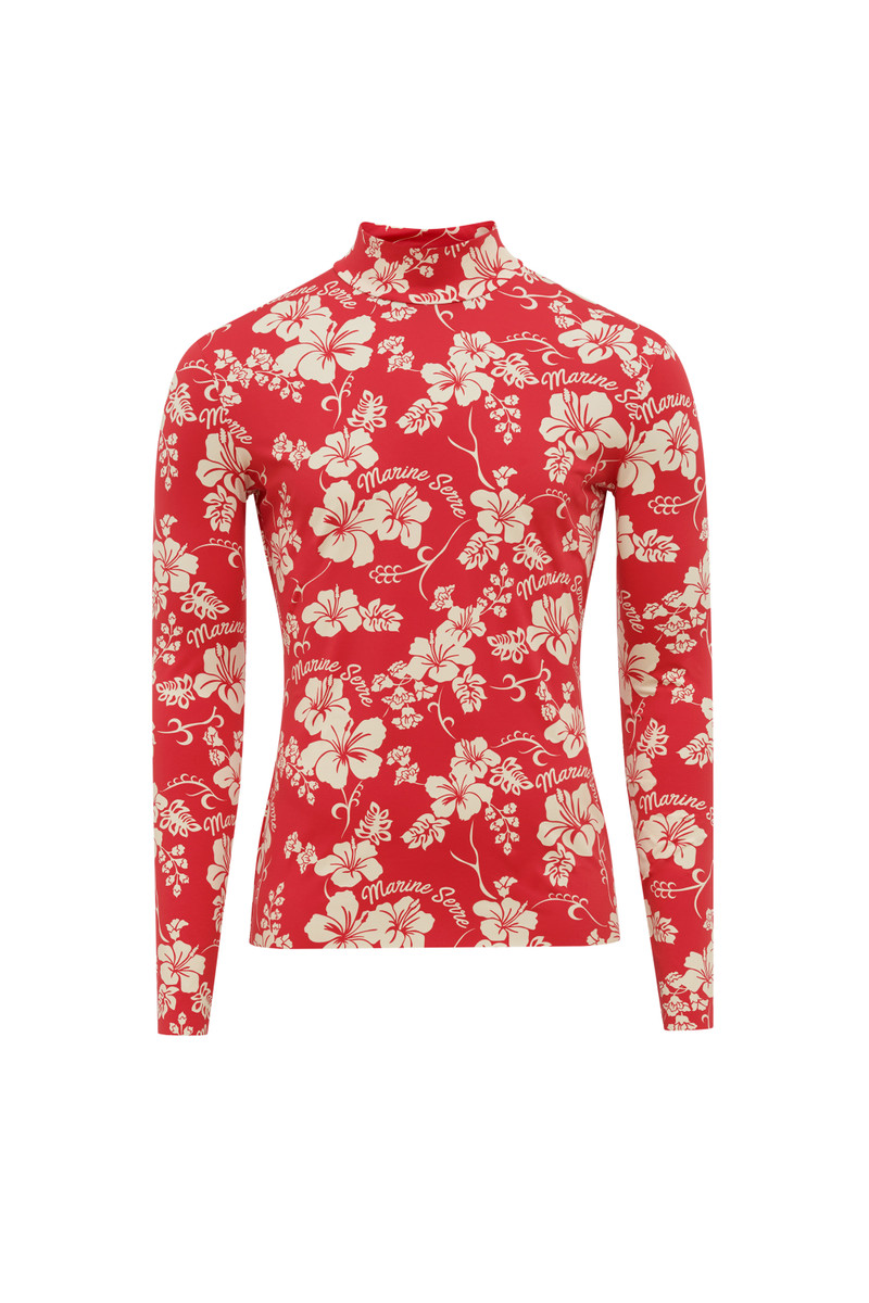 Regenerated Print Jersey Long Sleeves Second Skin Top 1