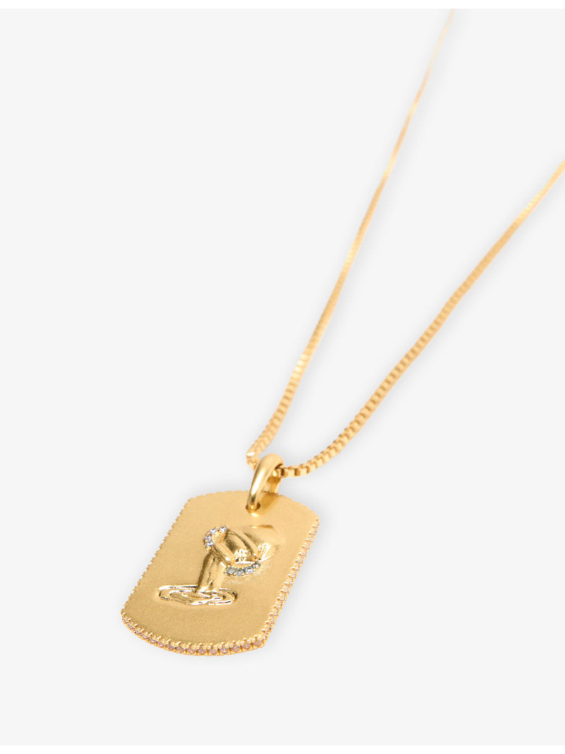 maje Zodiac-Plaque Metal Necklace outlook