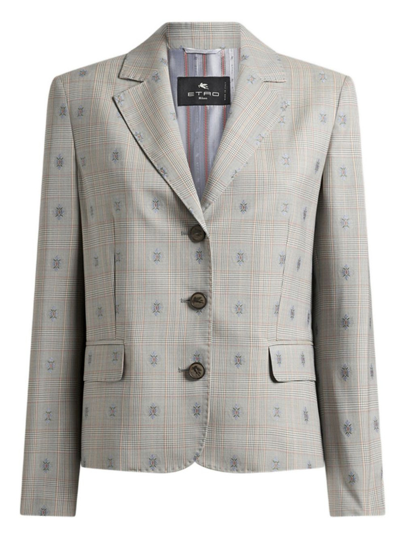 Prince Wales single-breasted blazer 1