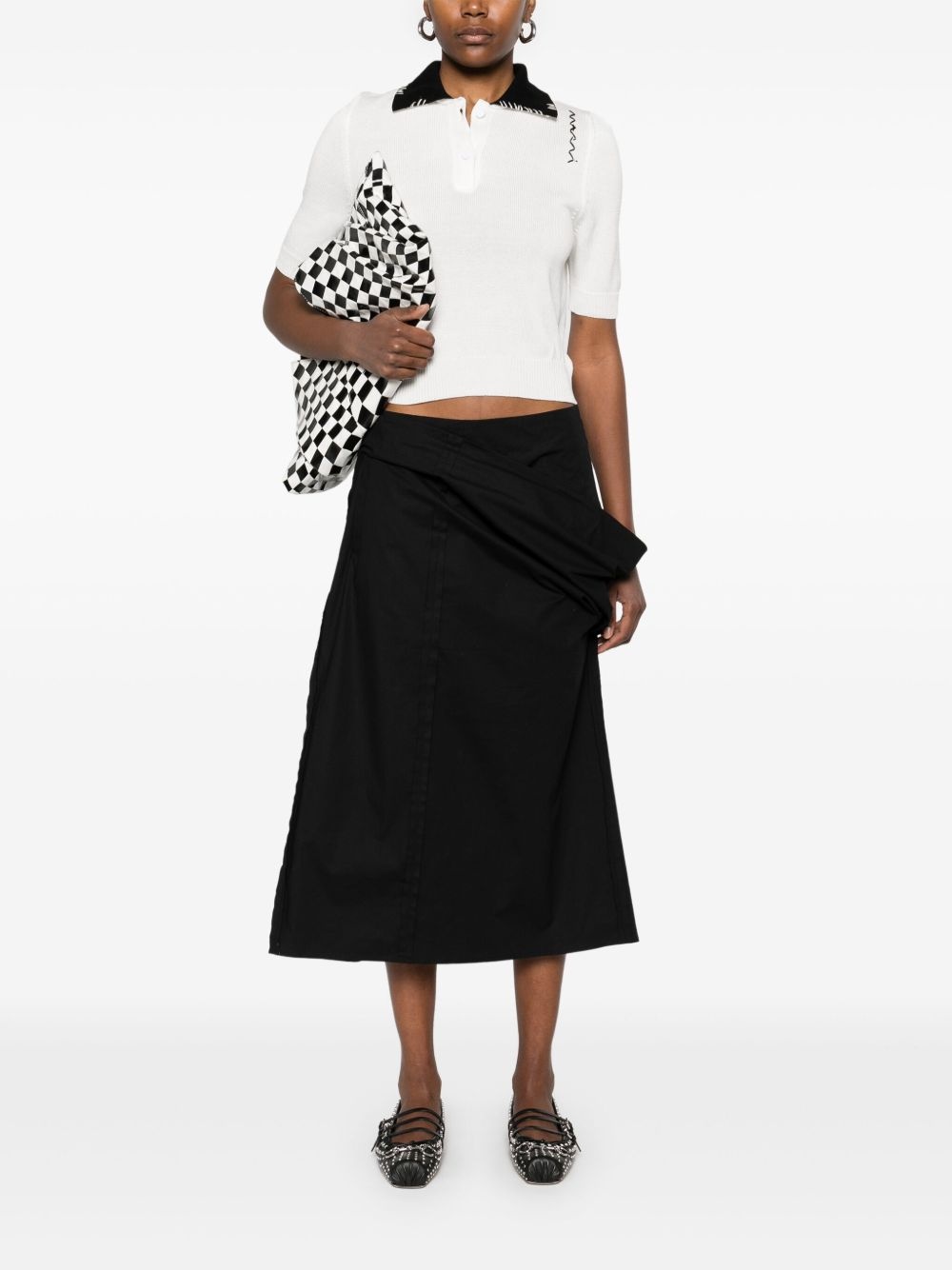 contrastíng-collar polo shirt - 2