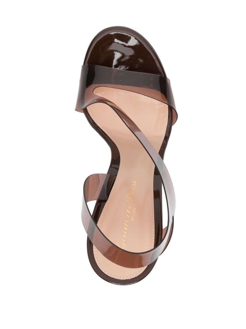 100mm transparent wedge sandals - 4