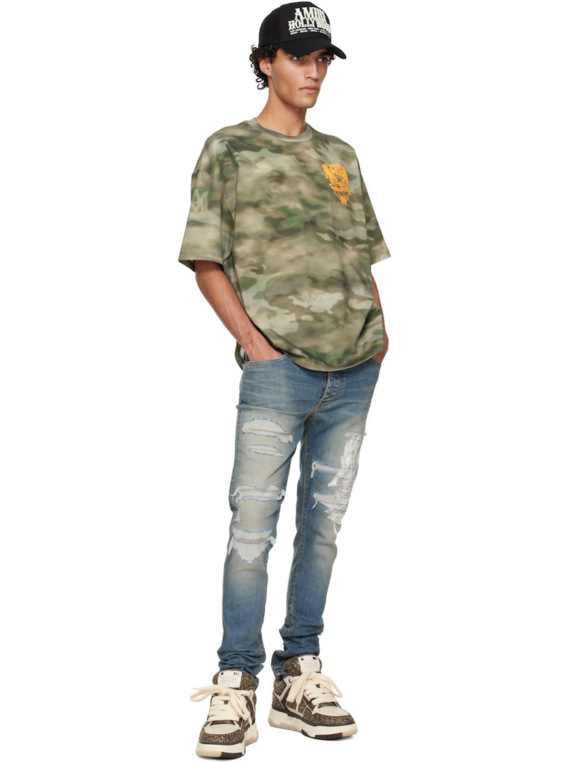 AMIRI Brown & Beige Crystal MA-1 Sneakers outlook