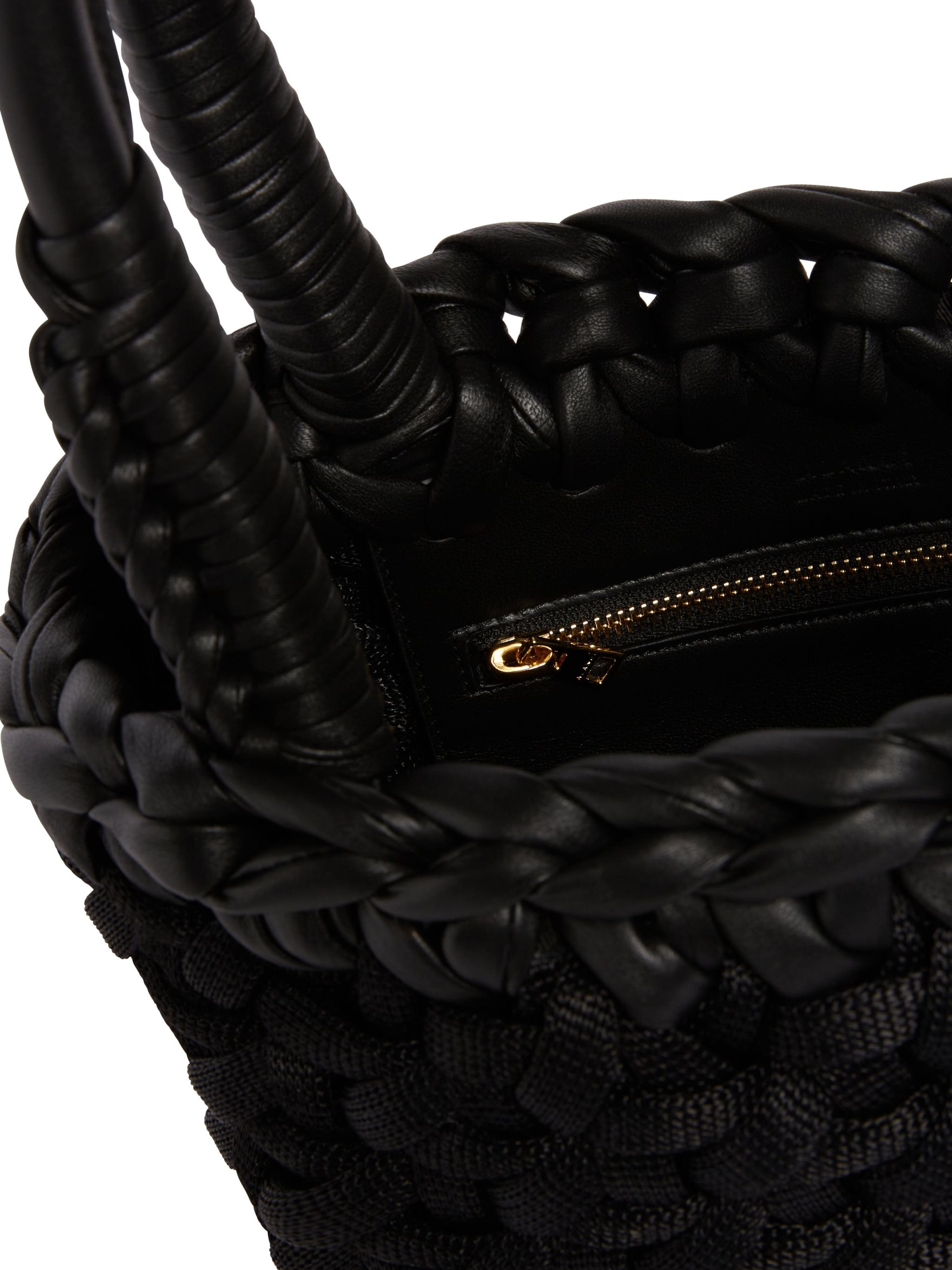Icon Leather & Rafia Medium Tote - 8