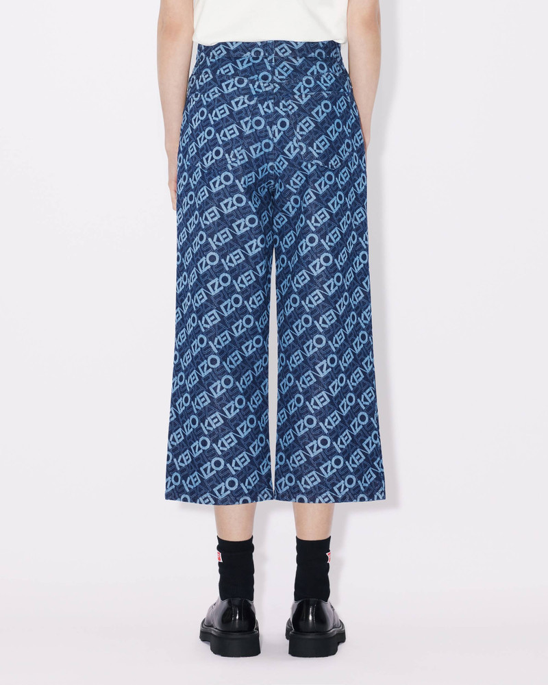 Monogram cropped jeans 4