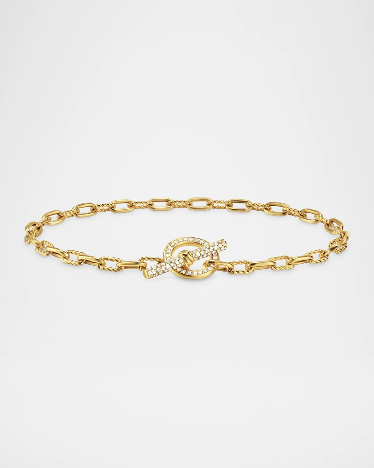 Madison Chain Bracelet in 18K Gold with Diamonds, 3mm - 1