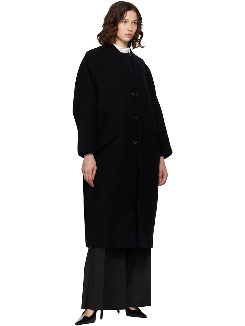 MM6 Maison Margiela Black Wool Felt Coat outlook