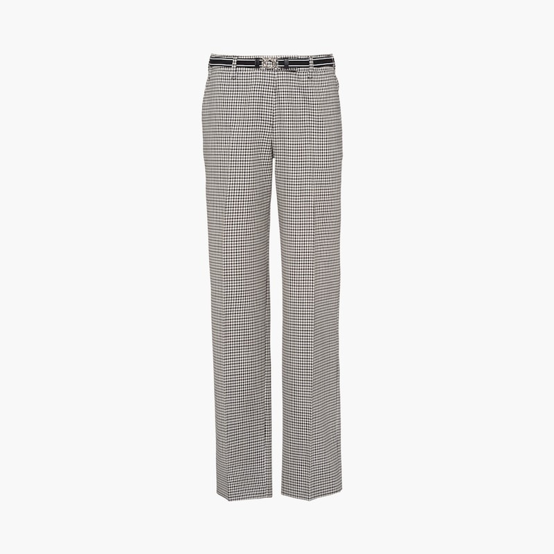 Houndstooth check pants - 2