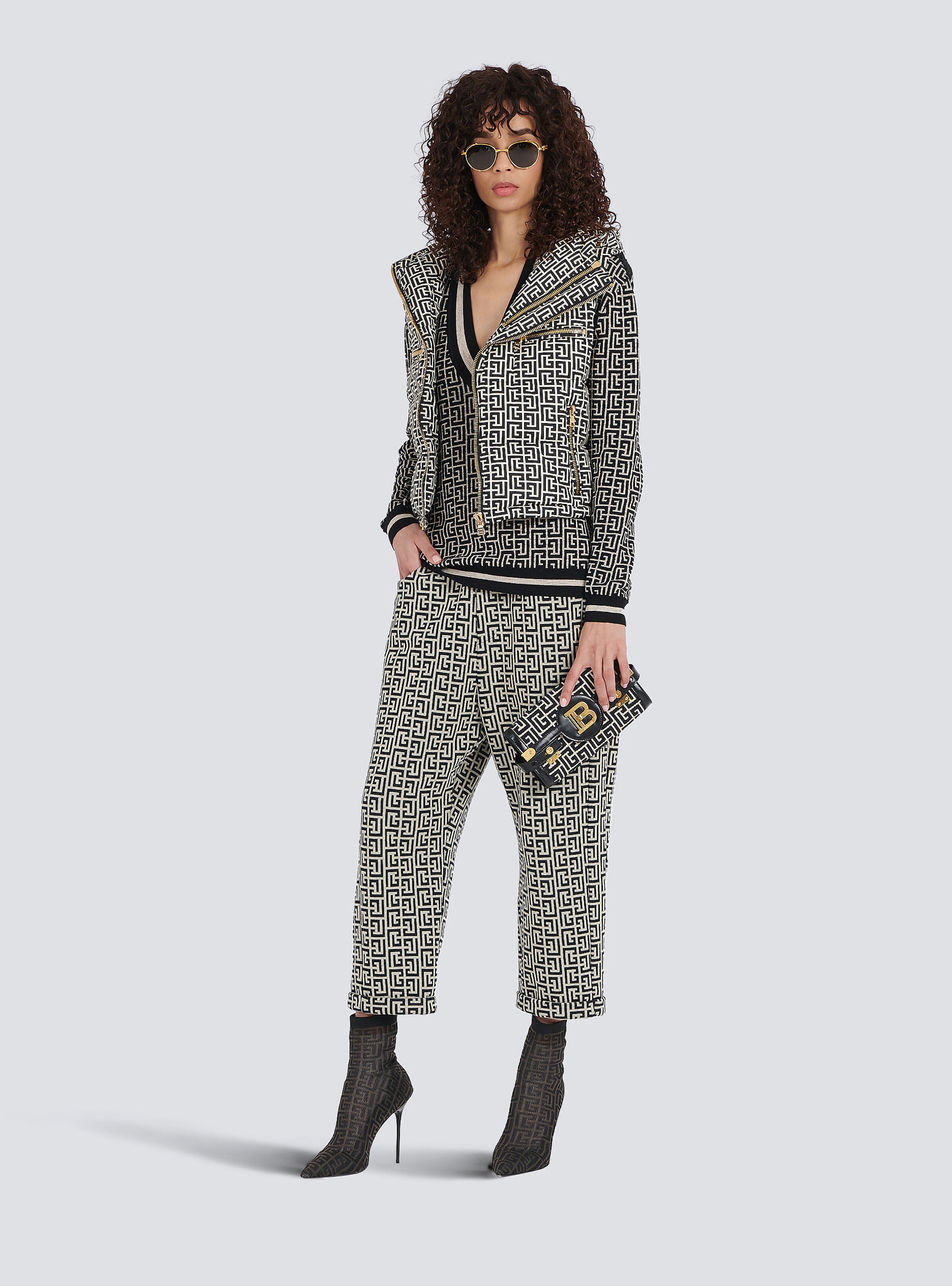 Nylon quilted vest with Balmain monogram - 2
